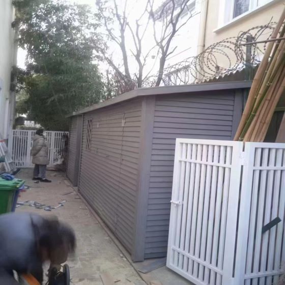 石家庄别墅区小型木屋工具房定制客户
